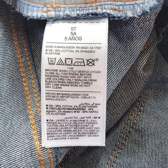 Old Navy Toddler Girl 5T Skinny Jeans Adjustable Waist Pull-On Dark Wash - Picture 6 of 8